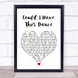 Foster and Allen Could I Have This Dance White Heart Song Lyric Print