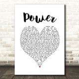 James Morrison Power White Heart Song Lyric Print