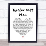 Jimmy Buffett Twelve Volt Man White Heart Song Lyric Print