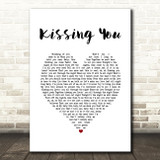 Keith Washington Kissing You White Heart Song Lyric Print