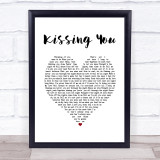 Keith Washington Kissing You White Heart Song Lyric Print