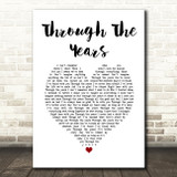 Kenny Rogers Through The Years White Heart Song Lyric Print
