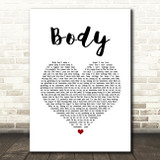 Loud Luxury feat. Brando Body White Heart Song Lyric Print