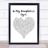 Martina McBride In My Daughter's Eyes White Heart Song Lyric Print