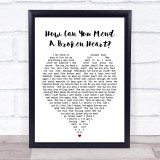 How Can You Mend A Broken Heart Al Green Heart Quote Song Lyric Print