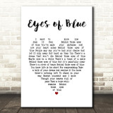Paul Carrack Eyes of Blue White Heart Song Lyric Print