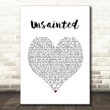 Slipknot Unsainted White Heart Song Lyric Print