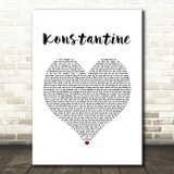 Something Corporate Konstantine White Heart Song Lyric Print