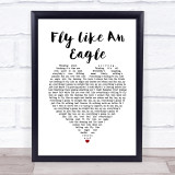 Stereophonics Fly Like An Eagle White Heart Song Lyric Print