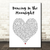 Thin Lizzy Dancing In The Moonlight White Heart Song Lyric Print