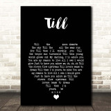 Angels Till Black Heart Song Lyric Print