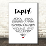 112 Cupid White Heart Song Lyric Music Art Print