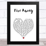 Chris Stapleton Fire Away White Heart Song Lyric Music Art Print