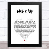 Coheed and Cambria Wake Up White Heart Song Lyric Music Art Print