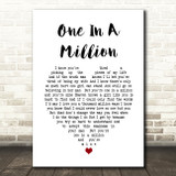 Conway Twitty One In A Million White Heart Song Lyric Music Art Print