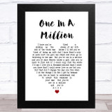 Conway Twitty One In A Million White Heart Song Lyric Music Art Print