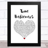 Darius Rucker True Believers White Heart Song Lyric Music Art Print