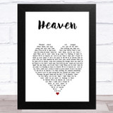 DJ Sammy Heaven (Candlelight Mix) White Heart Song Lyric Music Art Print