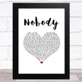 Dylan Scott Nobody White Heart Song Lyric Music Art Print