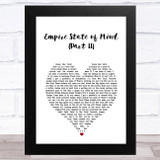 Alicia Keys Empire State of Mind (Part II) White Heart Song Lyric Music Art Print