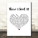 Eels There I Said It White Heart Song Lyric Music Art Print