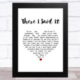 Eels There I Said It White Heart Song Lyric Music Art Print