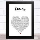 Alter Bridge Lover White Heart Song Lyric Music Art Print