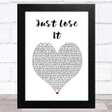 Eminem Just Lose It White Heart Song Lyric Music Art Print