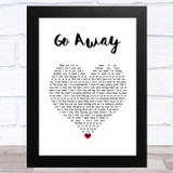 Fireboy DML Go Away White Heart Song Lyric Music Art Print