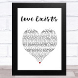 Amy Lee Love Exists White Heart Song Lyric Music Art Print