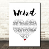 Hanson Weird White Heart Song Lyric Music Art Print