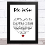 Andrew Lloyd Webber Pie Jesu White Heart Song Lyric Music Art Print
