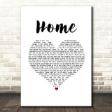 Imelda May Home White Heart Song Lyric Music Art Print