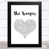 Iron Maiden The Trooper White Heart Song Lyric Music Art Print