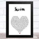 Jack's Mannequin Swim White Heart Song Lyric Music Art Print