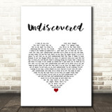 James Morrison Undiscovered White Heart Song Lyric Music Art Print