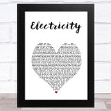James Veck-Gilodi Electricity White Heart Song Lyric Music Art Print