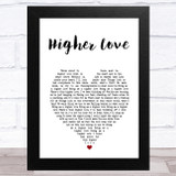 James Vincent McMorrow Higher Love White Heart Song Lyric Music Art Print