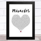 Jefferson Starship Miracles White Heart Song Lyric Music Art Print