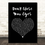 Keith Whitley Don't Close Your Eyes Black Heart Song Lyric Print
