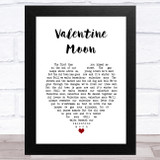 Jools Holland Valentine Moon White Heart Song Lyric Music Art Print