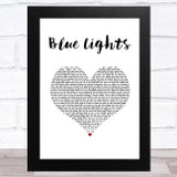 Jorja Smith Blue Lights White Heart Song Lyric Music Art Print