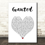 Josh Groban Granted White Heart Song Lyric Music Art Print