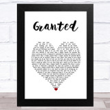 Josh Groban Granted White Heart Song Lyric Music Art Print