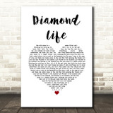 Julie McKnight Diamond Life White Heart Song Lyric Music Art Print