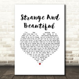 Aqualung Strange And Beautiful White Heart Song Lyric Music Art Print