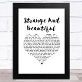 Aqualung Strange And Beautiful White Heart Song Lyric Music Art Print