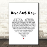 Kenny Chesney Here And Now White Heart Song Lyric Music Art Print