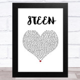 Khalid 8TEEN White Heart Song Lyric Music Art Print