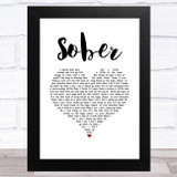 Little Big Town Sober White Heart Song Lyric Music Art Print